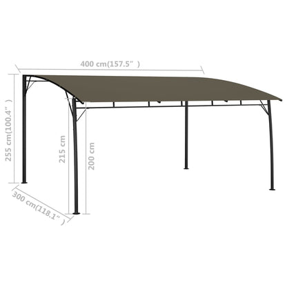 vidaXL Sunshade awnings 4 x 3 x 2.55 m Taupe