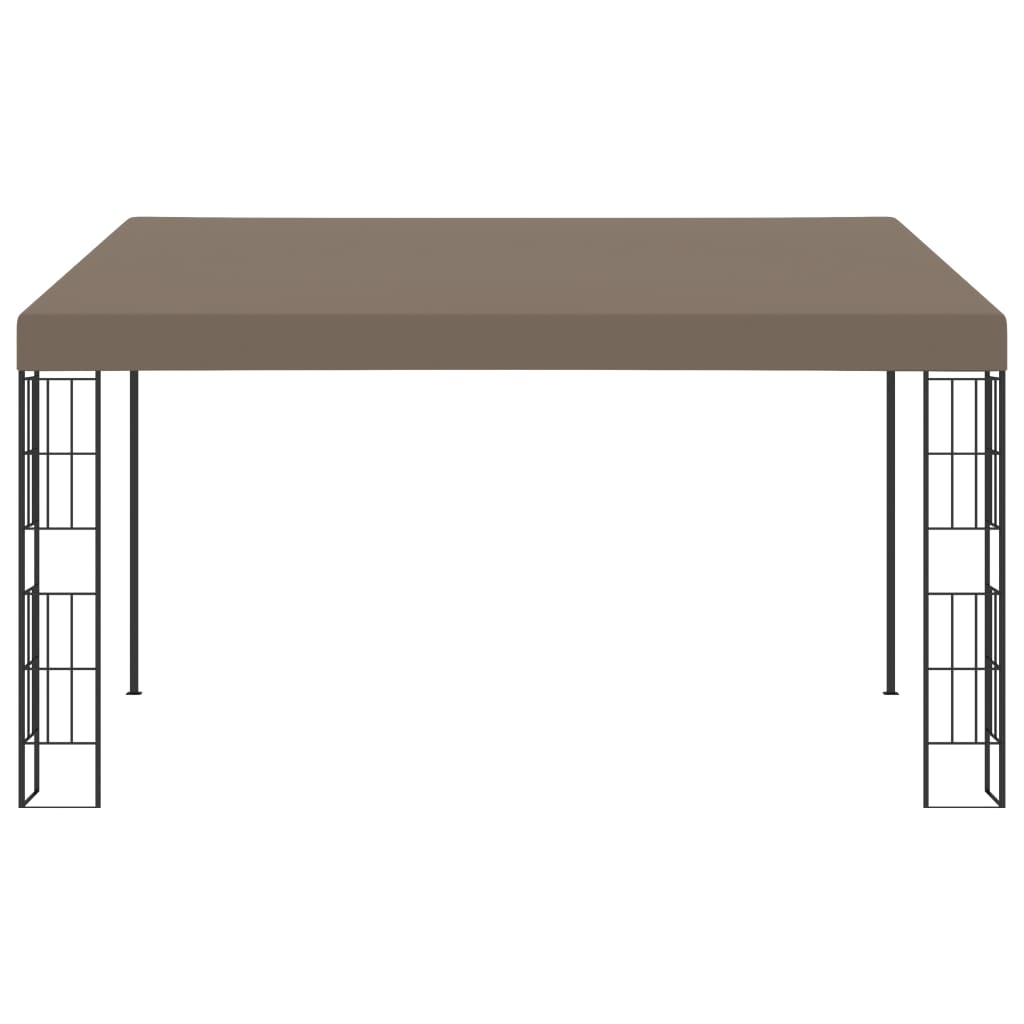 vidaXL Wall-mounted Gazebo 4x3 m Taupe Fabric