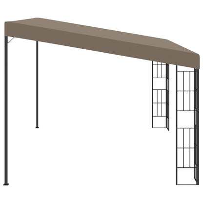 vidaXL Wall-mounted Gazebo 4x3 m Taupe Fabric