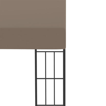 vidaXL Wall-mounted Gazebo 4x3 m Taupe Fabric