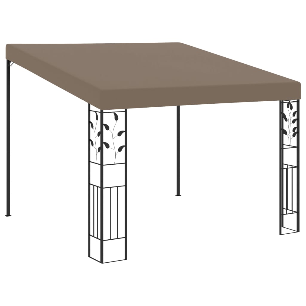 vidaXL Wall-mounted Gazebo 3x3x2.5 m Taupe - 3 x 3 x 2.5 m