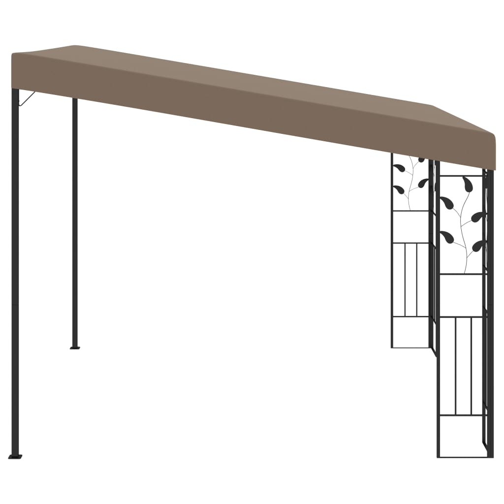 vidaXL Wall-mounted Gazebo 3x3x2.5 m Taupe - 3 x 3 x 2.5 m