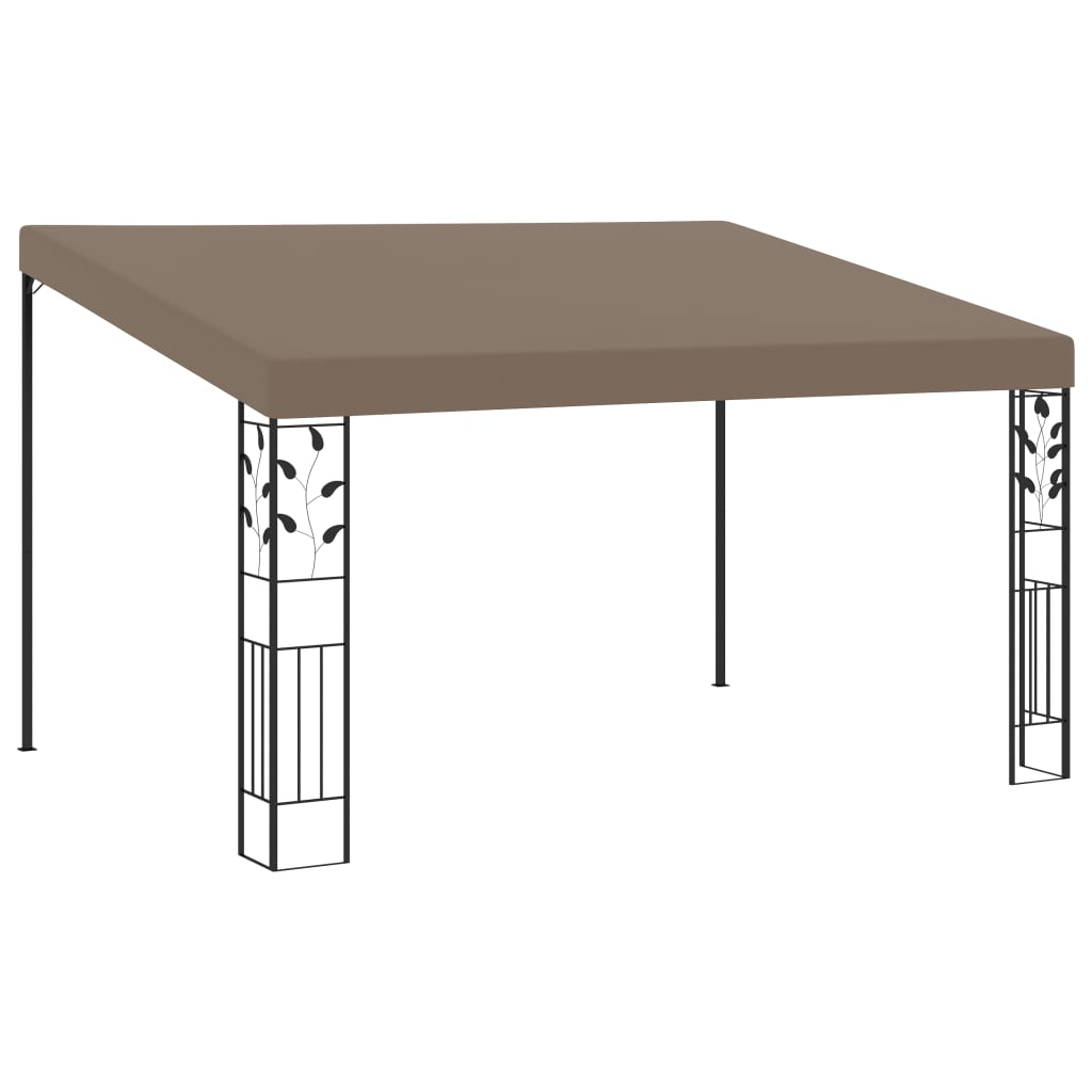 vidaXL Wall-mounted Gazebo 4x3x2.5 m Taupe - 4 x 3 x 2.5 m