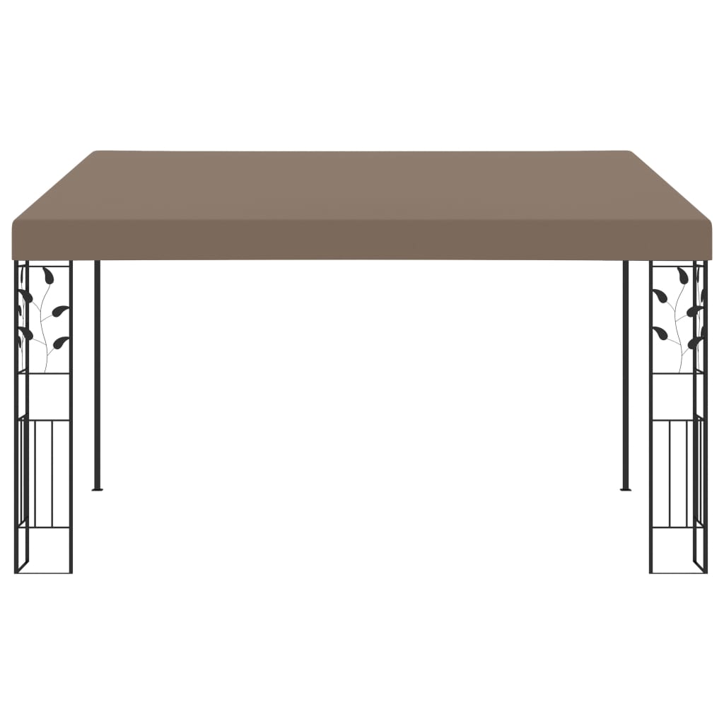 vidaXL Wall-mounted Gazebo 4x3x2.5 m Taupe - 4 x 3 x 2.5 m