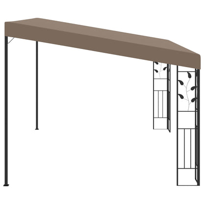 vidaXL Wall-mounted Gazebo 4x3x2.5 m Taupe - 4 x 3 x 2.5 m