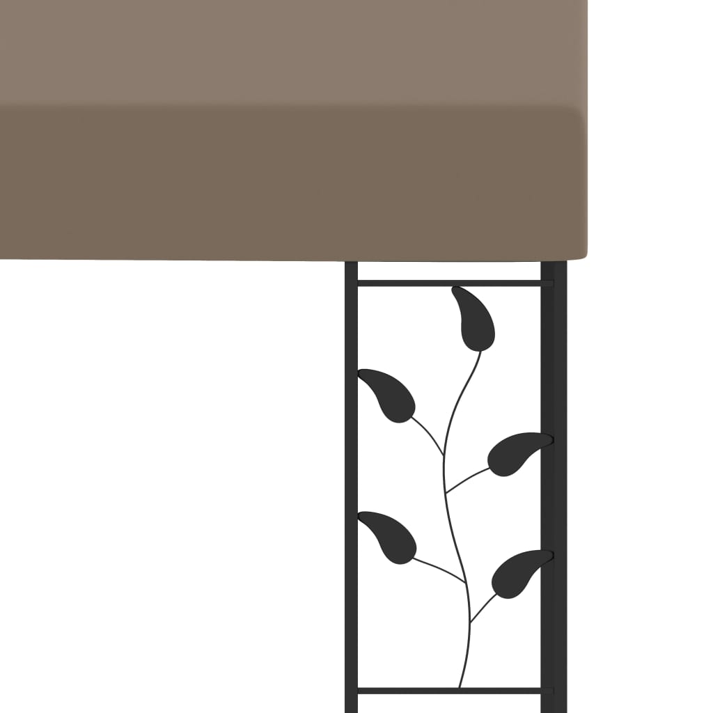 vidaXL Wall-mounted Gazebo 4x3x2.5 m Taupe - 4 x 3 x 2.5 m