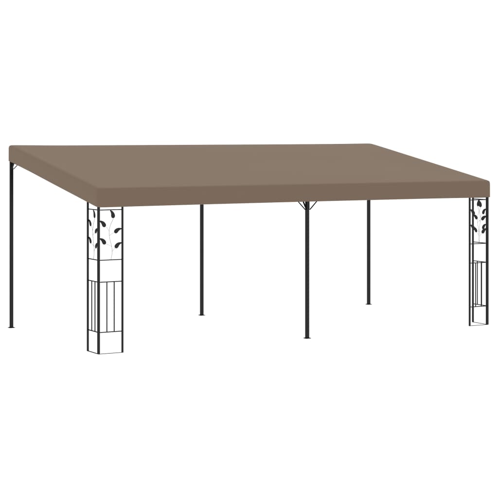 vidaXL Wall-mounted Gazebo 6x3x2.5 m Taupe - 6 x 3 x 2.5 m