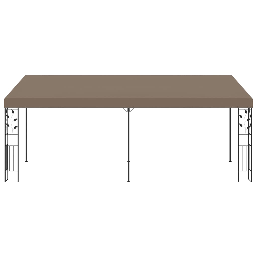 vidaXL Wall-mounted Gazebo 6x3x2.5 m Taupe - 6 x 3 x 2.5 m