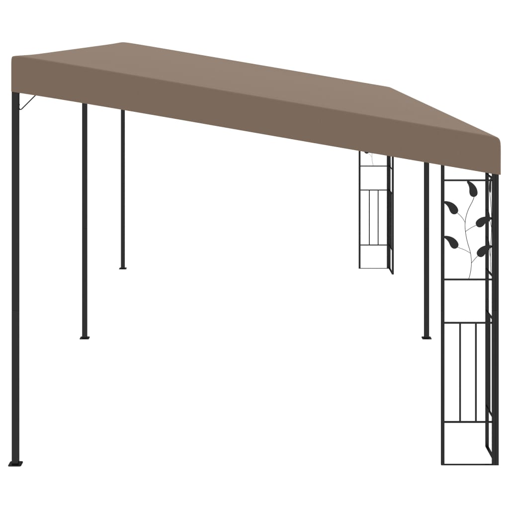 vidaXL Wall-mounted Gazebo 6x3x2.5 m Taupe - 6 x 3 x 2.5 m