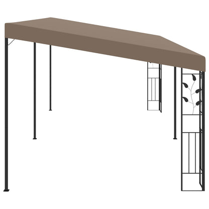 vidaXL Wall-mounted Gazebo 6x3x2.5 m Taupe - 6 x 3 x 2.5 m