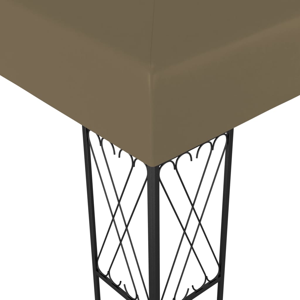 vidaXL Gazebo | Taupe | Polyester fabric and steel | 3x3 metres | Durable - 3 x 3 m