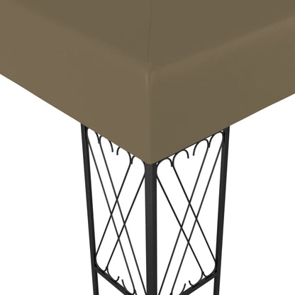 vidaXL Gazebo | Taupe | Polyester fabric and steel | 3x3 metres | Durable - 3 x 3 m