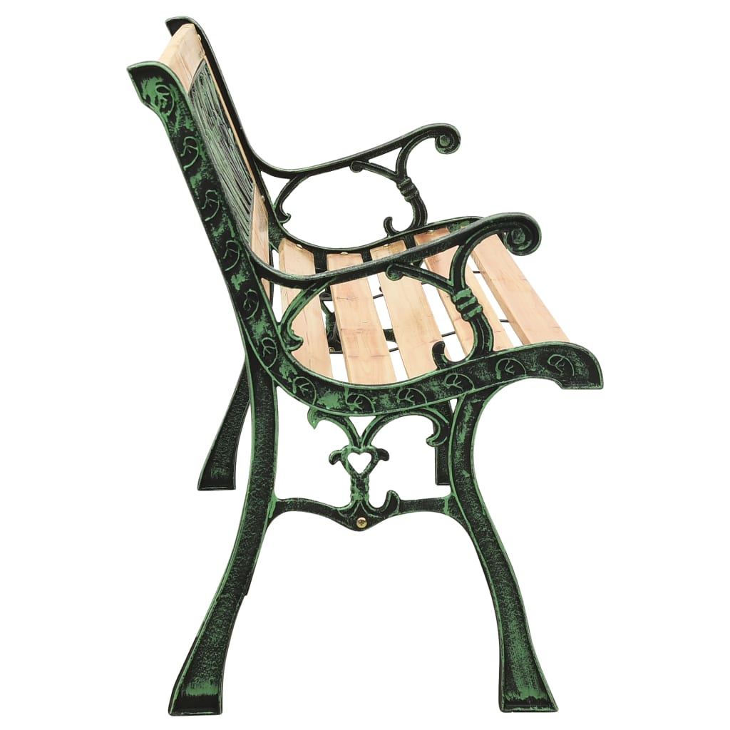 vidaXL Garden Bench 122 cm Cast Iron and Solid Firwood - Brown