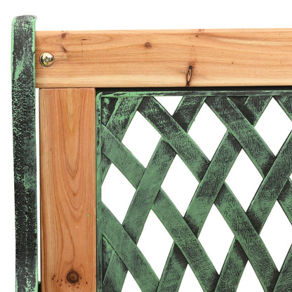 vidaXL Garden Bench 122 cm Cast Iron and Solid Firwood - Green
