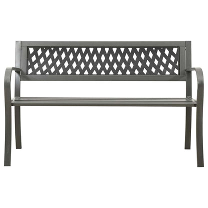 vidaXL Garden Bench 125 cm Steel Grey - 30348