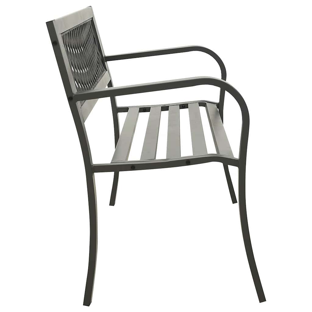 vidaXL Garden Bench 125 cm Steel Grey - 30348