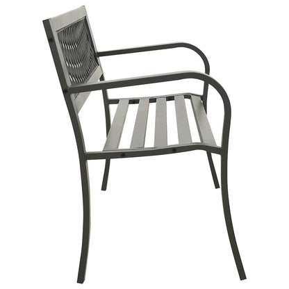 vidaXL Garden Bench 125 cm Steel Grey - 30348