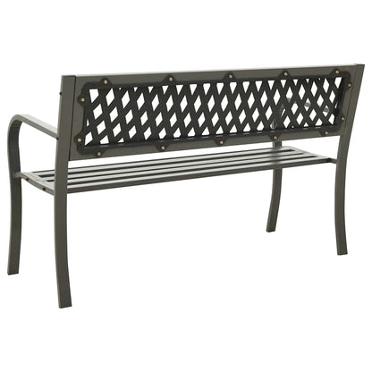 vidaXL Garden Bench 125 cm Steel Grey - 30348