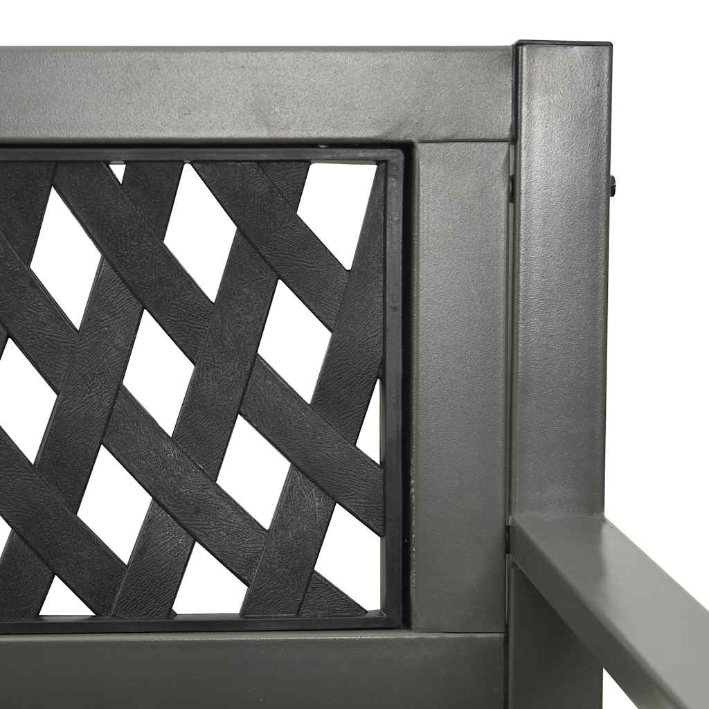 vidaXL Garden Bench 125 cm Steel Grey - 30348