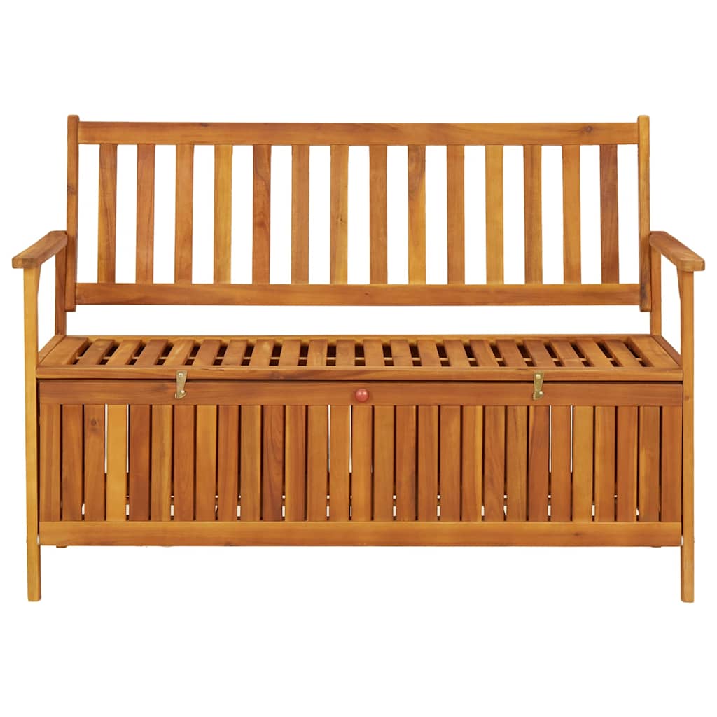 vidaXL Storage Bench | Natural wood | Solid acacia wood | Medium | Storage Bench - Brown - 120 x 63 x 84 cm