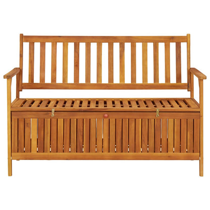 vidaXL Storage Bench | Natural wood | Solid acacia wood | Medium | Storage Bench - Brown - 120 x 63 x 84 cm