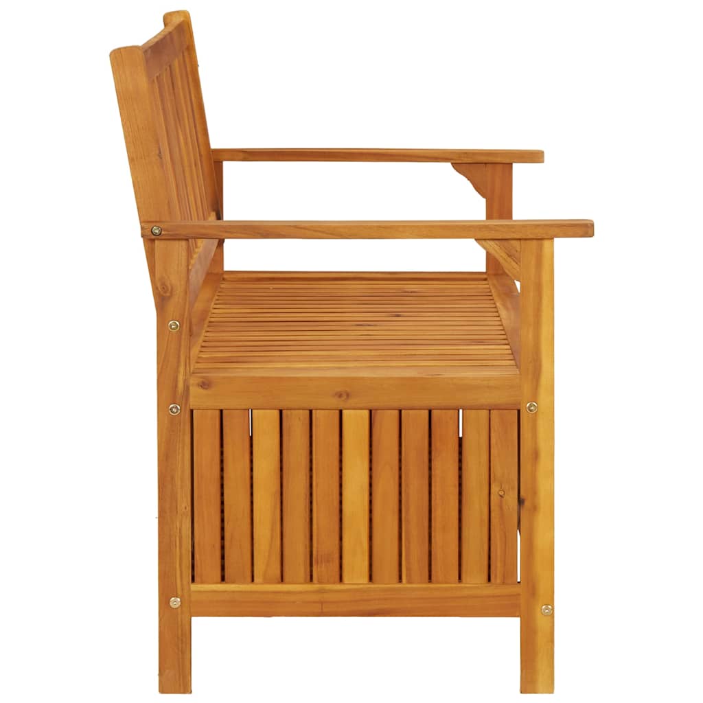 vidaXL Storage Bench | Natural wood | Solid acacia wood | Medium | Storage Bench - Brown - 120 x 63 x 84 cm