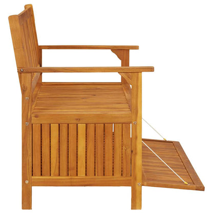 vidaXL Storage Bench | Natural wood | Solid acacia wood | Medium | Storage Bench - Brown - 120 x 63 x 84 cm