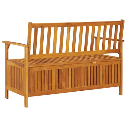 vidaXL Storage Bench | Natural wood | Solid acacia wood | Medium | Storage Bench - Brown - 120 x 63 x 84 cm