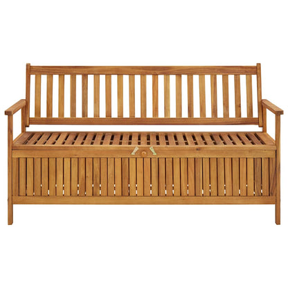vidaXL Storage Bench | Natural wood | Solid Acacia Wood | Medium | Storage Bench - Brown - 148 cm