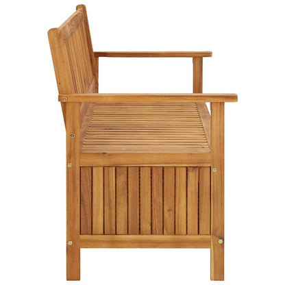vidaXL Storage Bench | Natural wood | Solid Acacia Wood | Medium | Storage Bench - Brown - 148 cm