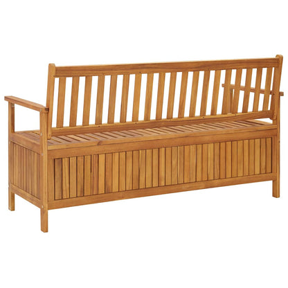 vidaXL Storage Bench | Natural wood | Solid Acacia Wood | Medium | Storage Bench - Brown - 148 cm