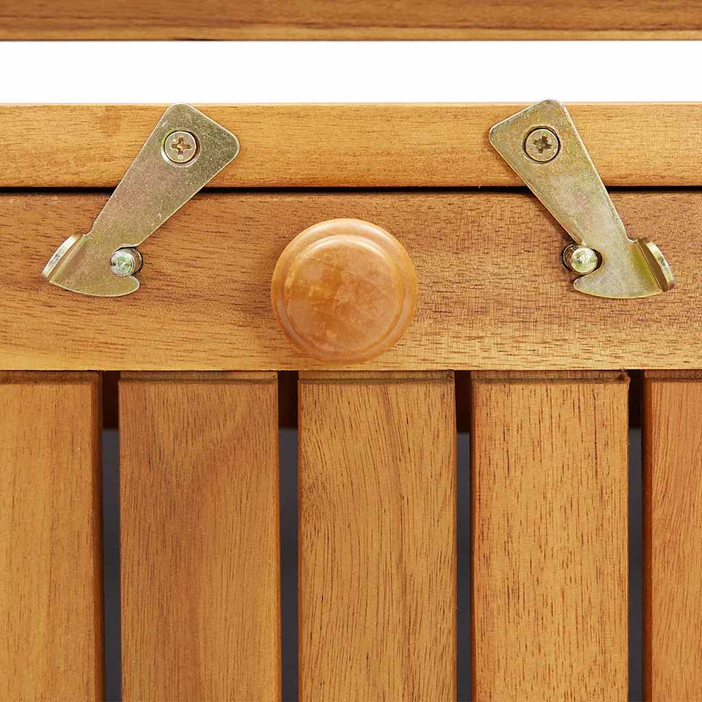 vidaXL Storage Bench | Natural wood | Solid Acacia Wood | Medium | Storage Bench - Brown - 148 cm