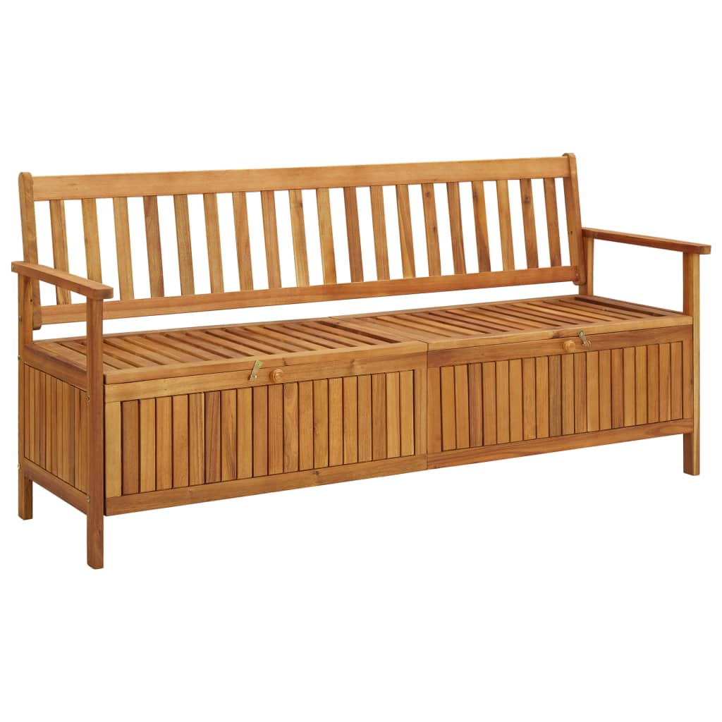 vidaXL Storage Bench | Natural Wood | Solid Acacia Wood | Large | Storage Bench - Brown - 170 cm