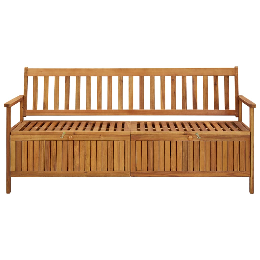 vidaXL Storage Bench | Natural Wood | Solid Acacia Wood | Large | Storage Bench - Brown - 170 cm