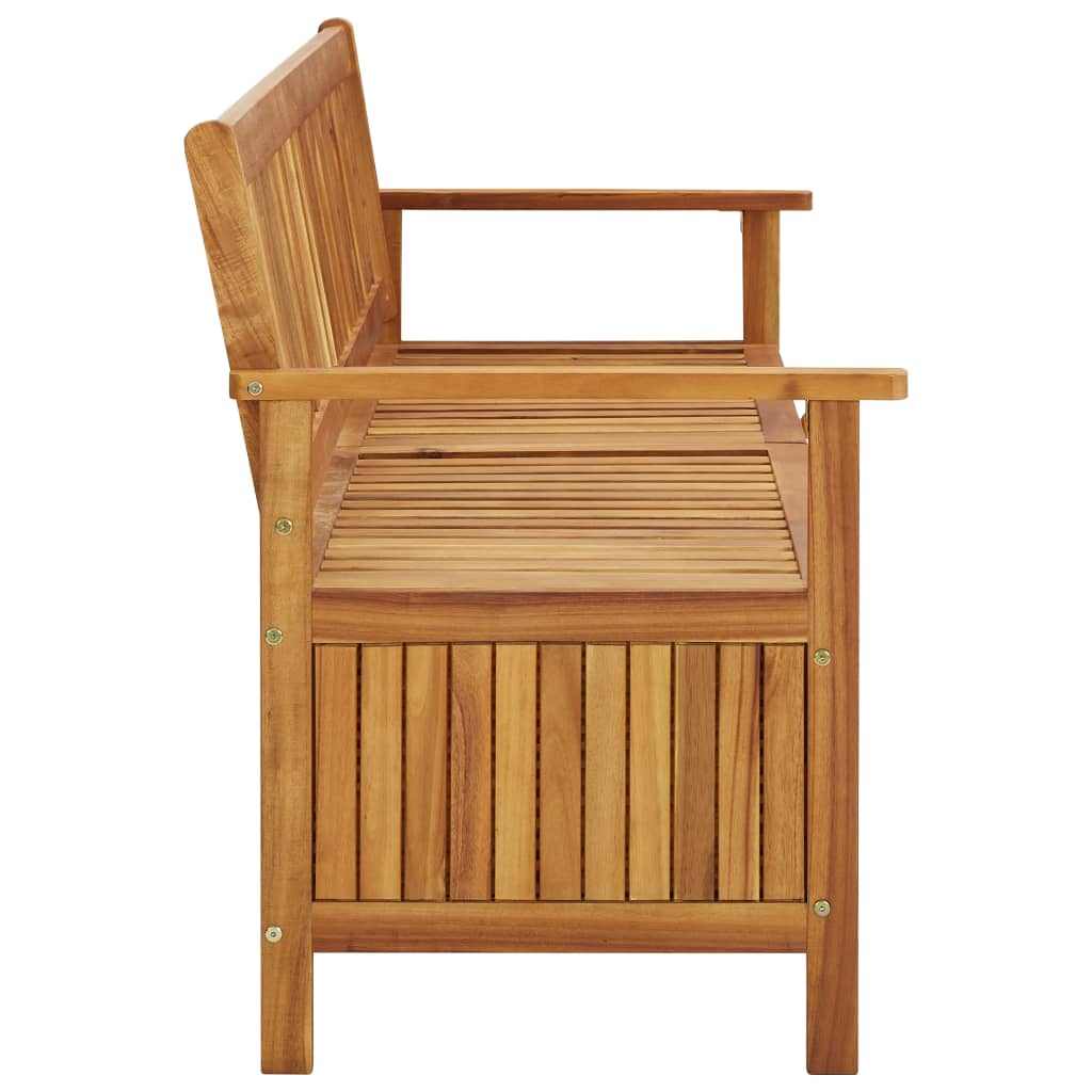 vidaXL Storage Bench | Natural Wood | Solid Acacia Wood | Large | Storage Bench - Brown - 170 cm