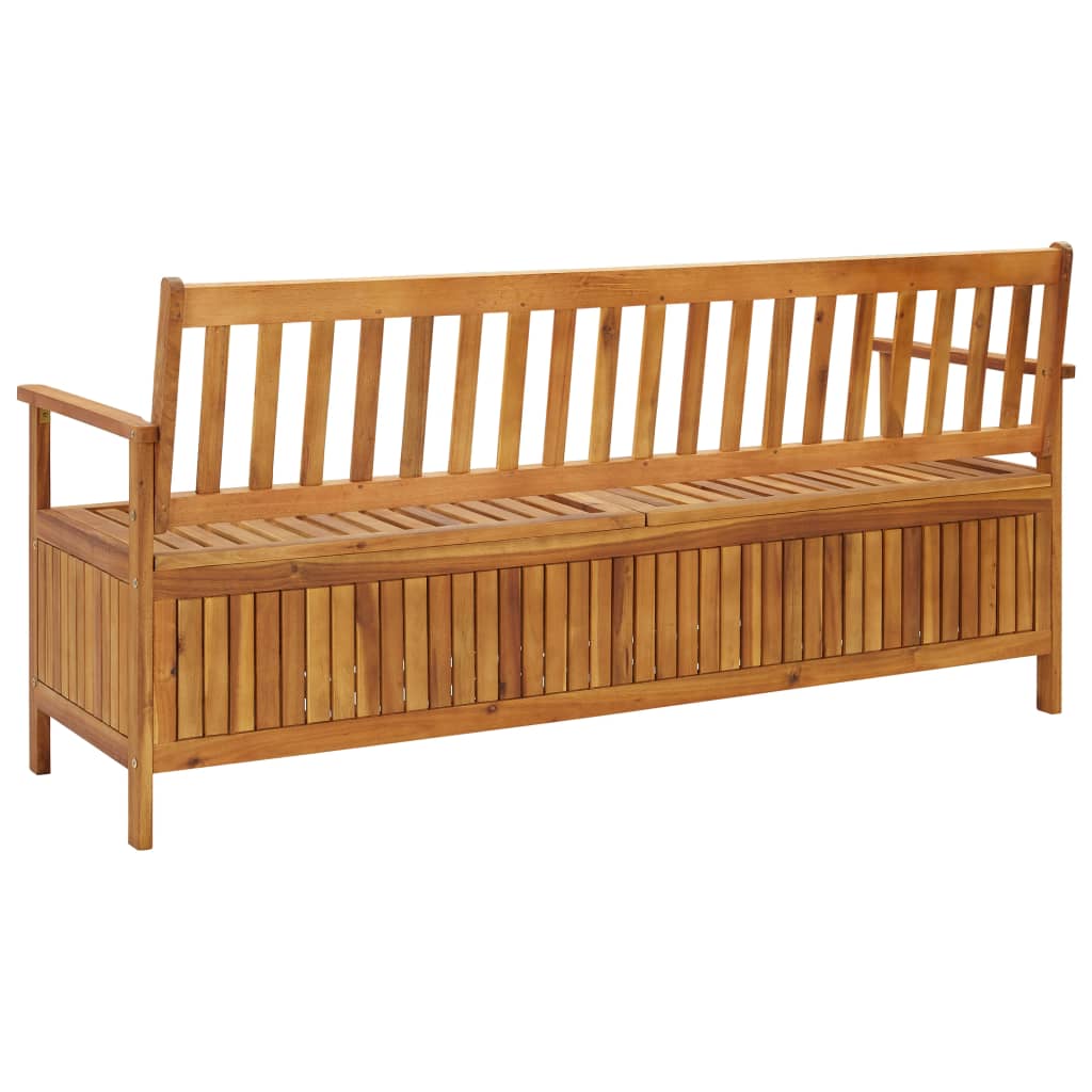 vidaXL Storage Bench | Natural Wood | Solid Acacia Wood | Large | Storage Bench - Brown - 170 cm