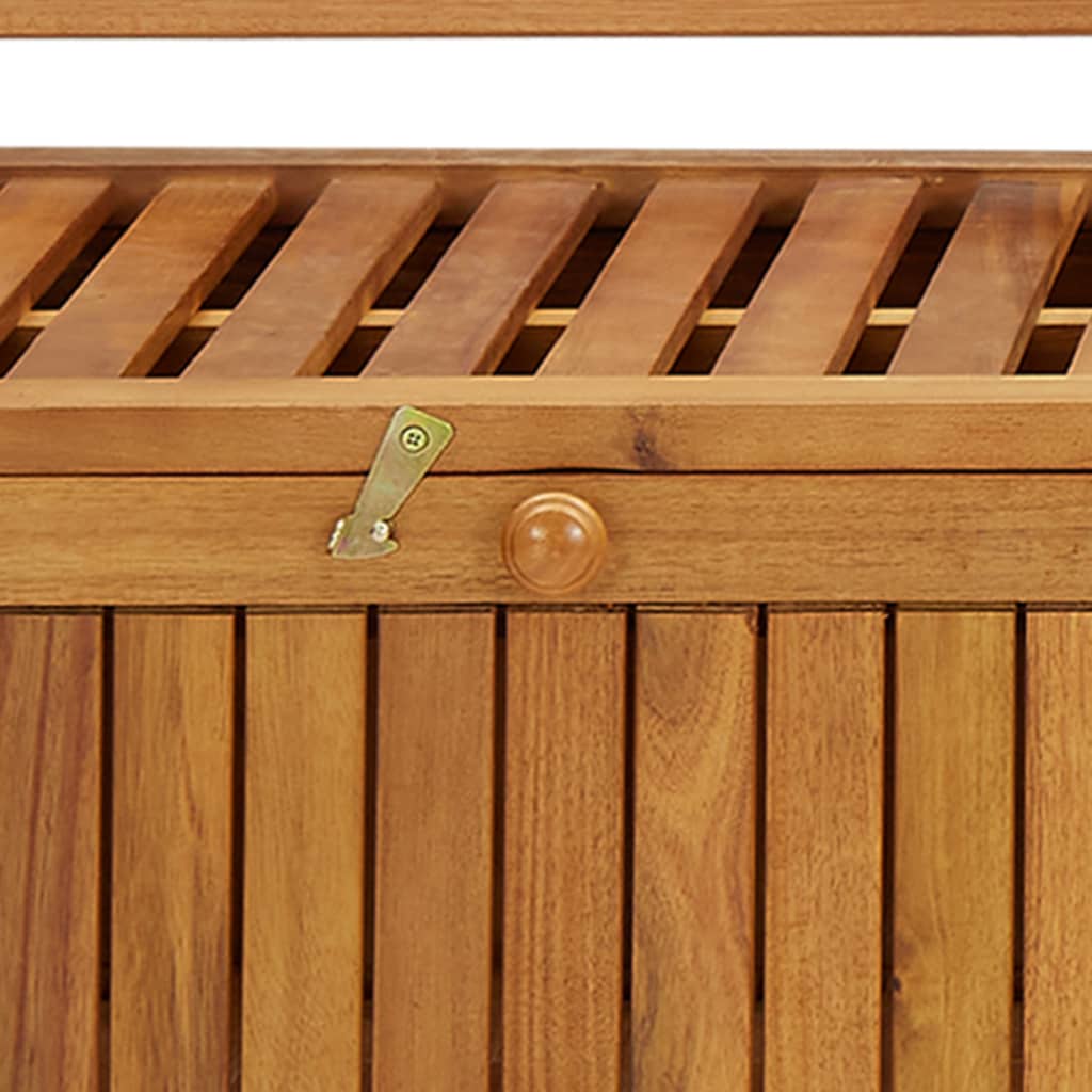 vidaXL Storage Bench | Natural Wood | Solid Acacia Wood | Large | Storage Bench - Brown - 170 cm