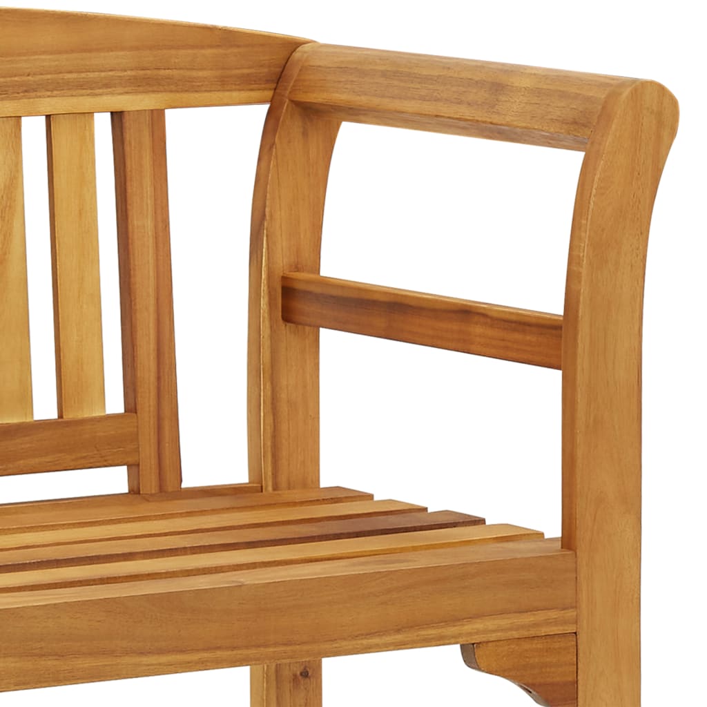 vidaXL Garden Bench | Natural wood | Solid Acacia wood | Medium | Durable - Brown - 120 cm