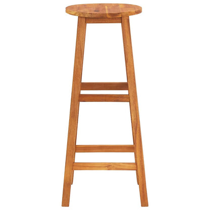 vidaXL Bar Stools 4 pcs Solid Acacia Wood - Brown - 34 x 34 x 76 cm