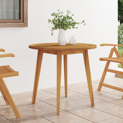 vidaXL Garden Table Ø85x75 cm Solid Wood Acacia - Brown