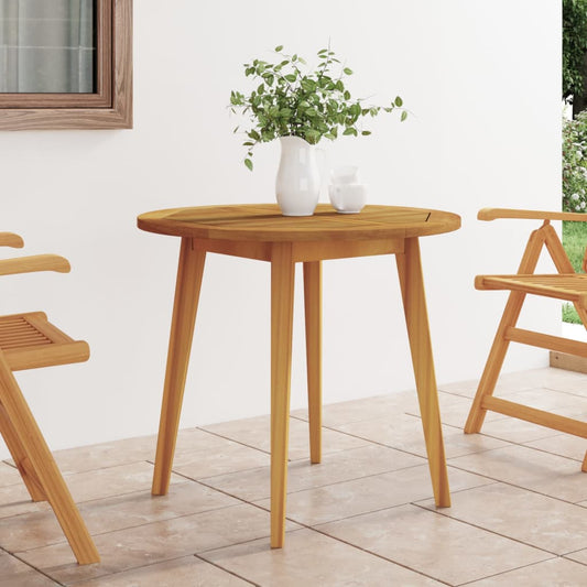 vidaXL Garden Table Ø85x75 cm Solid Wood Acacia - Brown