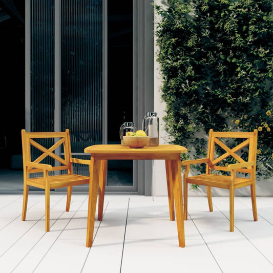 vidaXL Garden Table 85x85x75 cm Solid Wood Acacia - Brown