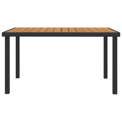 vidaXL Garden Table Brown 140x90x74 cm Aluminium and WPC