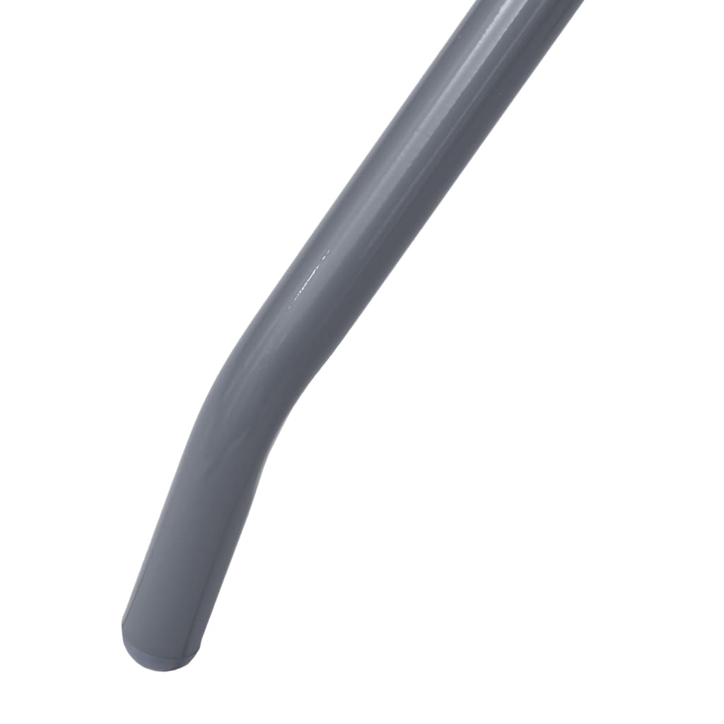 vidaXL Garden Table Light Grey 80 cm Steel and Glass - 80 x 72 cm