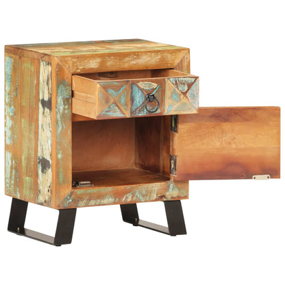 vidaXL Bedside Cabinet 40x30x50 cm Solid Reclaimed Wood - Multicolour