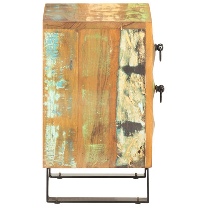 vidaXL Bedside Cabinet 40x30x50 cm Solid Reclaimed Wood - Multicolour