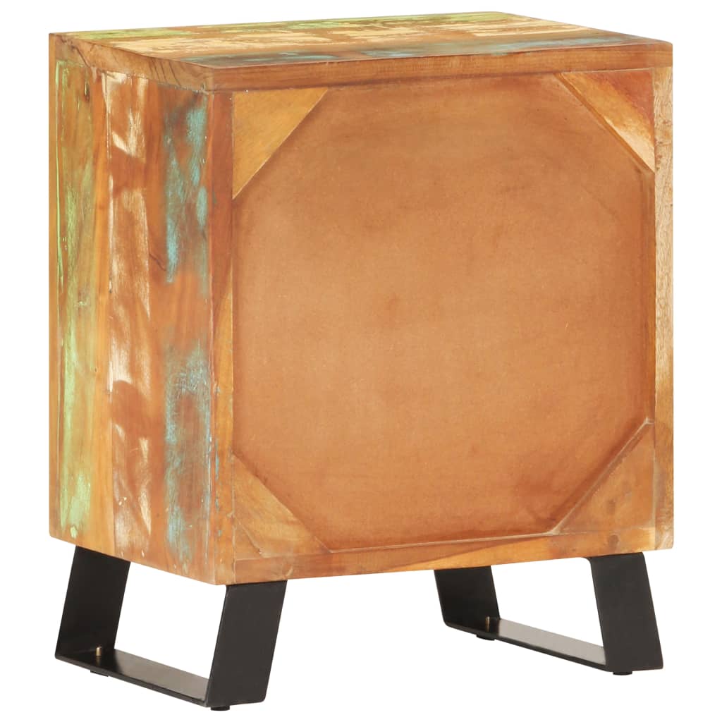 vidaXL Bedside Cabinet 40x30x50 cm Solid Reclaimed Wood - Multicolour