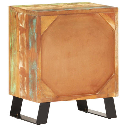 vidaXL Bedside Cabinet 40x30x50 cm Solid Reclaimed Wood - Multicolour