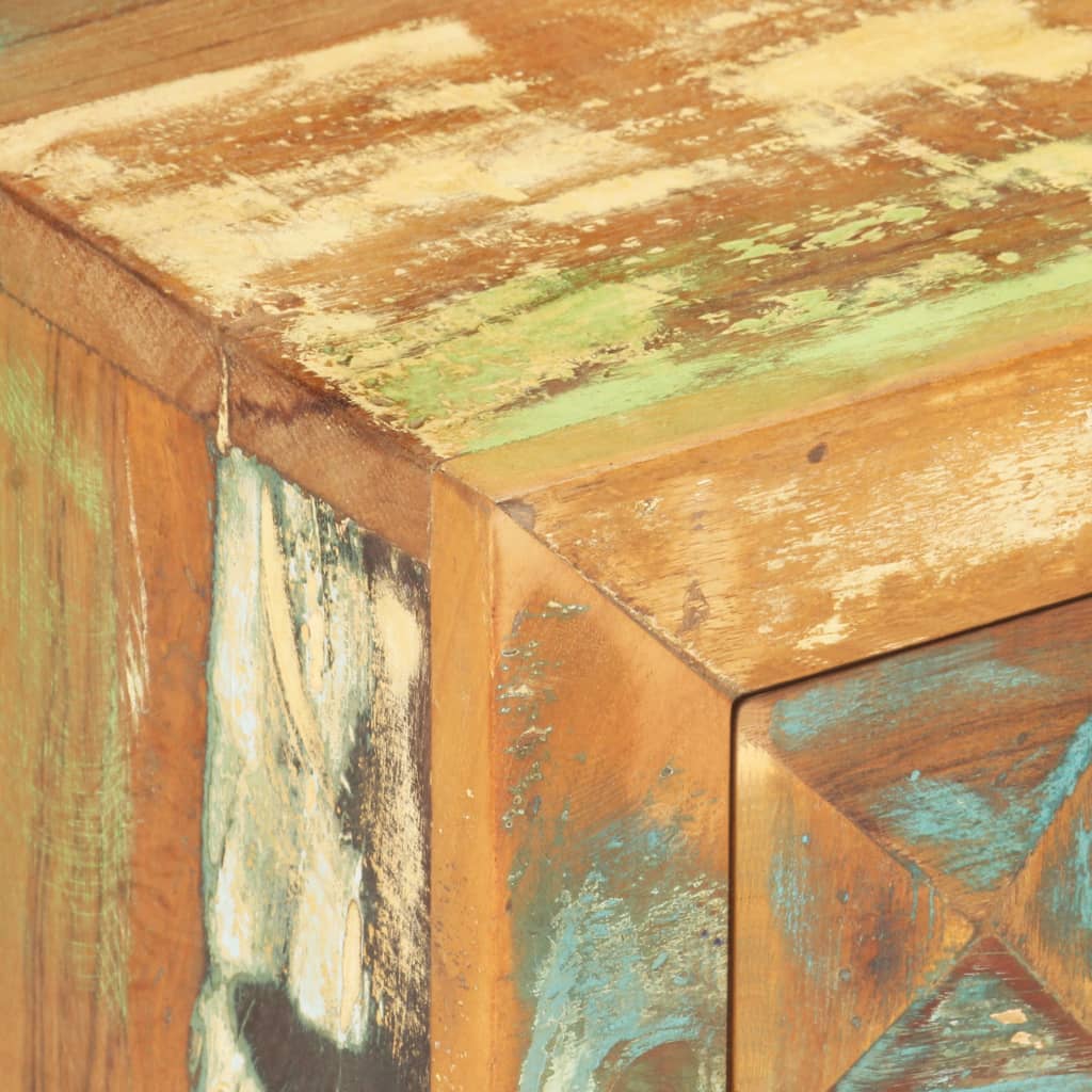 vidaXL Bedside Cabinet 40x30x50 cm Solid Reclaimed Wood - Multicolour