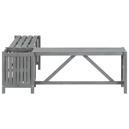 vidaXL Garden Bench | Grey | Solid Acacia wood | Medium | Garden Bench | Rustic - 117 x 117 x 40 cm